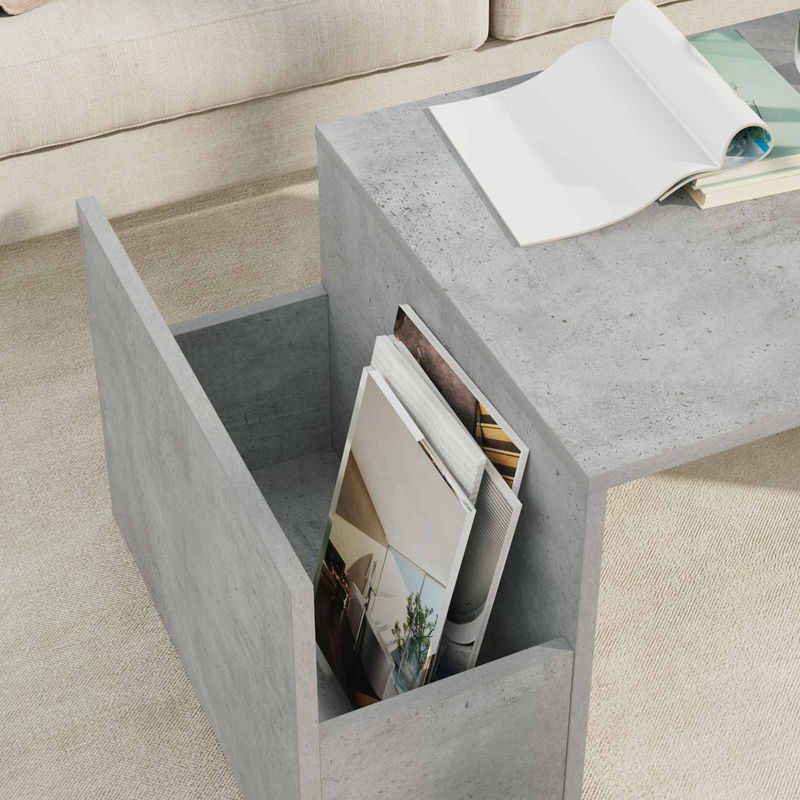 Casa si Gradina - Mobilier - Mese si birouri - Masute de cafea - Masa de cafea Gri din beton 90 x 45 x 35 cm Lemn compozit - Infinity.ro
