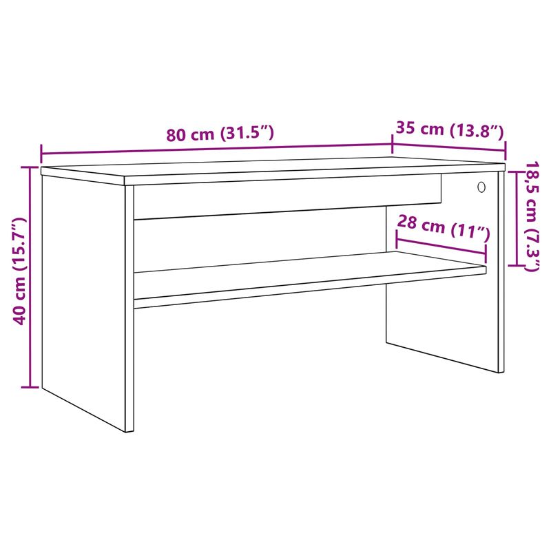Casa si Gradina - Mobilier - Comode si corpuri - Comode - Cabinet TV Gri din beton 80 x 35 x 40 cm Lemn compozit - Infinity.ro