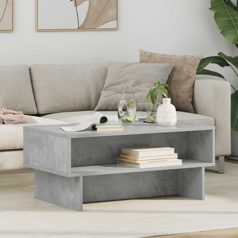 Casa si Gradina - Mobilier - Mese si birouri - Masute de cafea - Masa de cafea Gri din beton 80 x 46 x 35 cm Lemn compozit - Infinity.ro