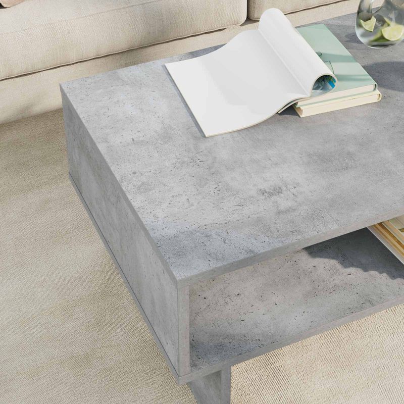 Casa si Gradina - Mobilier - Mese si birouri - Masute de cafea - Masa de cafea Gri din beton 80 x 46 x 35 cm Lemn compozit - Infinity.ro