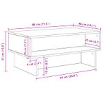 Casa si Gradina - Mobilier - Mese si birouri - Masute de cafea - Masa de cafea Gri din beton 80 x 46 x 35 cm Lemn compozit - Infinity.ro