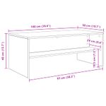 Casa si Gradina - Mobilier - Mese si birouri - Masute de cafea - Masa de cafea Stejar Negru 100 x 50 x 40 cm Lemn compozit - Infinity.ro