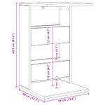 Casa si Gradina - Mobilier - Mese si birouri - Mese living - Masa laterala Stejar Sonoma 40 x 35 x 60,5 cm Lemn compozit - Infinity.ro