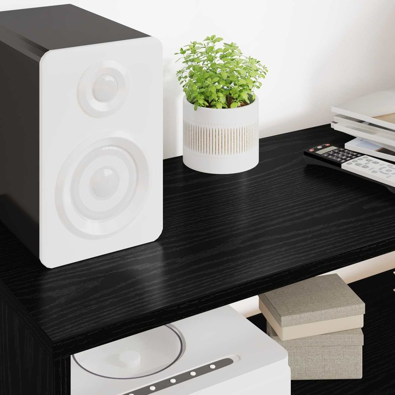 Casa si Gradina - Mobilier - Comode si corpuri - Comode - Cabinet TV Stejar Negru 100 x 30 x 40 cm Lemn compozit - Infinity.ro