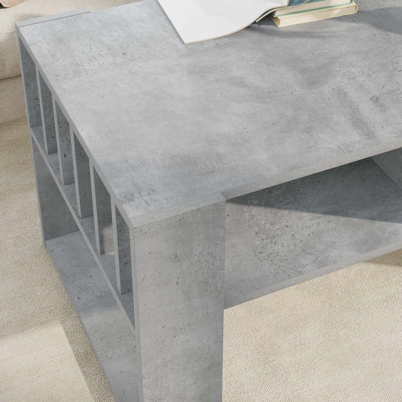 Casa si Gradina - Mobilier - Mese si birouri - Masute de cafea - Masa de cafea Gri din beton 92 x 49,5 x 45 cm Lemn compozit - Infinity.ro