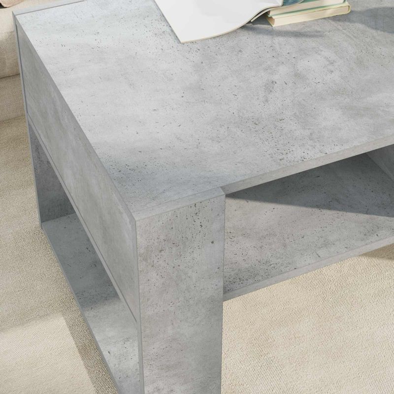 Casa si Gradina - Mobilier - Mese si birouri - Masute de cafea - Masa de cafea Gri din beton 92 x 53 x 45 cm Lemn compozit - Infinity.ro