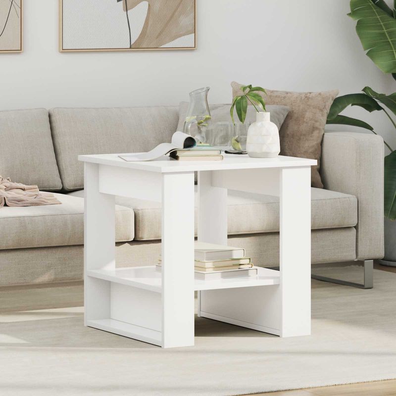 Casa si Gradina - Mobilier - Mese si birouri - Masute de cafea - Masa de cafea Alb 51 x 50 x 50 cm Lemn compozit - Infinity.ro