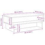Casa si Gradina - Mobilier - Mese si birouri - Masute de cafea - Masa de cafea Stejar Sonoma 100 x 46 x 35 cm Lemn compozit - Infinity.ro