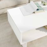 Casa si Gradina - Mobilier - Mese si birouri - Masute de cafea - Masa de cafea Alb 80 x 46 x 35 cm Lemn compozit - Infinity.ro