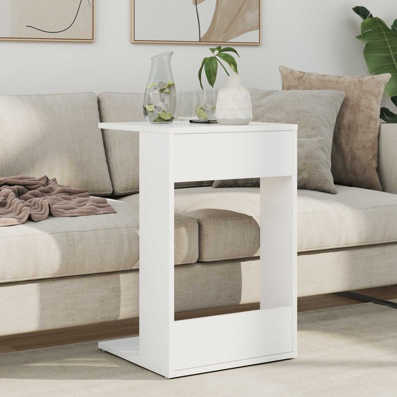 Casa si Gradina - Mobilier - Mese si birouri - Mese living - Masa laterala Alb 40 x 38 x 62,5 cm Lemn compozit - Infinity.ro