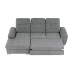 Casa si Gradina - Mobilier - Canapele si coltare - Coltare - Coltar, mustar tesatura, gri, stanga, EVANGELIN - Infinity.ro