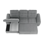 Casa si Gradina - Mobilier - Canapele si coltare - Coltare - Coltar, mustar tesatura, gri, stanga, EVANGELIN - Infinity.ro