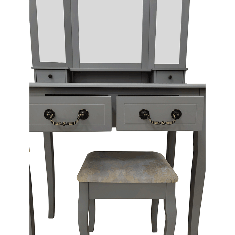 Casa si Gradina - Mobilier - Comode si corpuri - Masute de toaleta - Masa de toaleta cu taburet, gri / argintiu, REGINA NEW - Infinity.ro