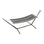 Casa si Gradina - Gradina si terasa - Balansoare si hamace - Hamace si suporturi - Hamac, gri/alb, EVANA NEW - Infinity.ro