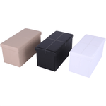 Casa si Gradina - Mobilier - Scaune si fotolii - Tabureti - Taburet pliabil, piele eco neagra, IMRA - Infinity.ro