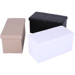 Casa si Gradina - Mobilier - Scaune si fotolii - Tabureti - Taburet pliabil, piele eco neagra, IMRA - Infinity.ro