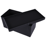 Casa si Gradina - Mobilier - Scaune si fotolii - Tabureti - Taburet pliabil, piele eco neagra, IMRA - Infinity.ro