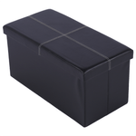 Casa si Gradina - Mobilier - Scaune si fotolii - Tabureti - Taburet pliabil, piele eco neagra, IMRA - Infinity.ro