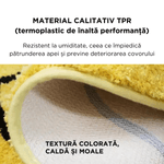 Casa si Gradina - Textile si covoare - Covoare - Covorase baie - Covoras Emojii Konzmann – Pentru Baie, Living, Dormitor, Hol, Diametru 60 cm,  Antiaderent, Lavabil, Moale si Pufos - Infinity.ro