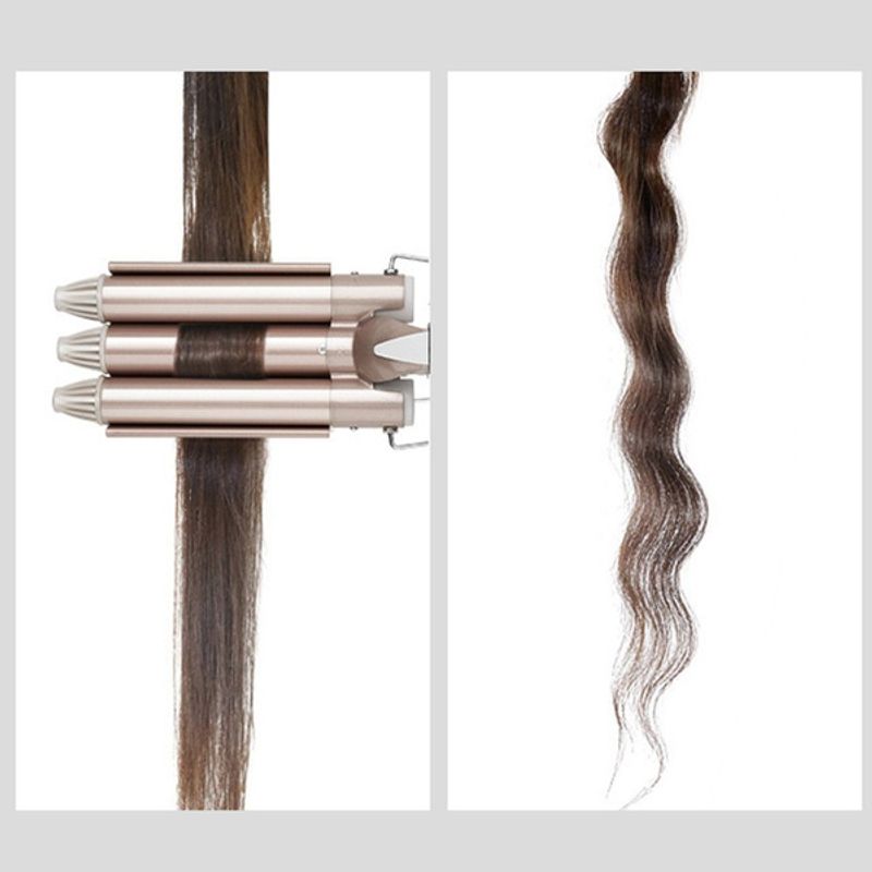 Ingrijire personala si Cosmetice - Aparate & accesorii ingrijire personala - Hair styling - Ondulatoare - Ondulator pentru Par in Valuri 3 Tuburi Ceramice - Infinity.ro