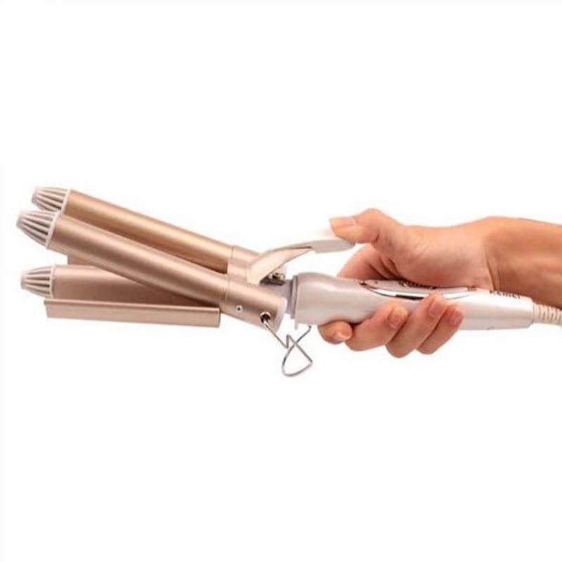 Ingrijire personala si Cosmetice - Aparate & accesorii ingrijire personala - Hair styling - Ondulatoare - Ondulator pentru Par in Valuri 3 Tuburi Ceramice - Infinity.ro