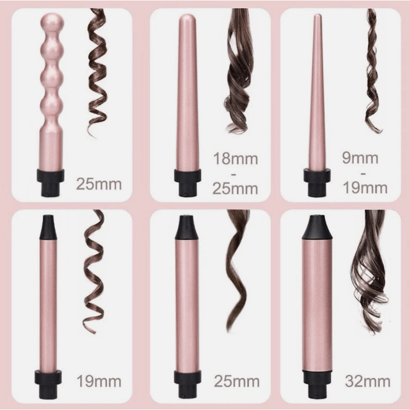 Ingrijire personala si Cosmetice - Aparate & accesorii ingrijire personala - Hair styling - Ondulatoare - Ondulator profesional cu 6 capete incalzire rapida si manusa - Infinity.ro