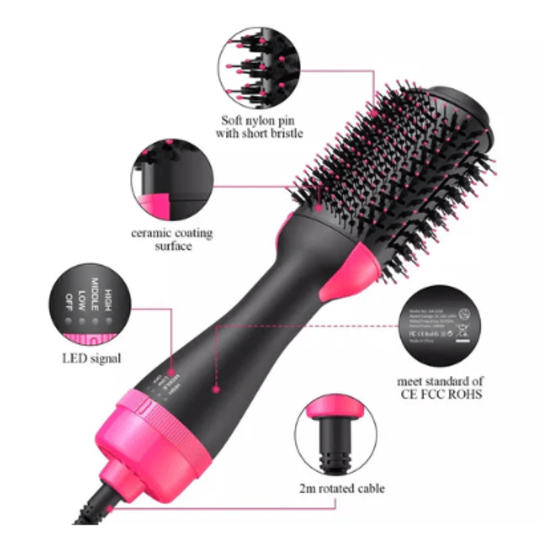 Ingrijire personala si Cosmetice - Aparate & accesorii ingrijire personala - Hair styling - Perii de par electrice - Perie Electrica de Uscat Parul Profesionala 2 in 1 Putere 1000W AO 49933 - Infinity.ro