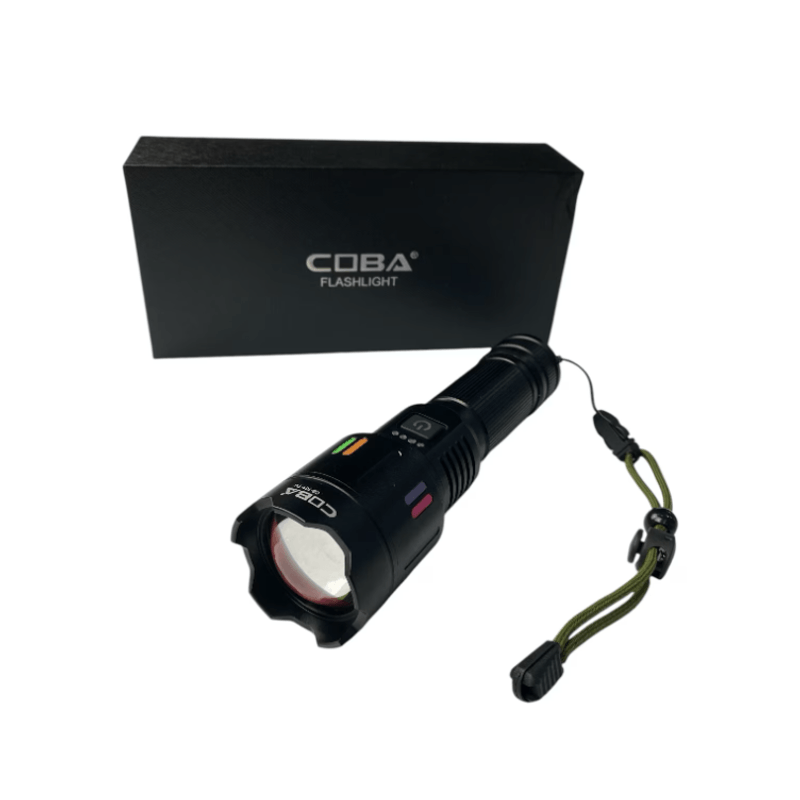 Casa si Gradina - Corpuri si surse de iluminat - Iluminat exterior - Lanterne - Lanterna LED din aluminiu COBA CB 701 cu baterie 9800mAh  incarcare USB Type C 5 moduri de iluminare - Infinity.ro