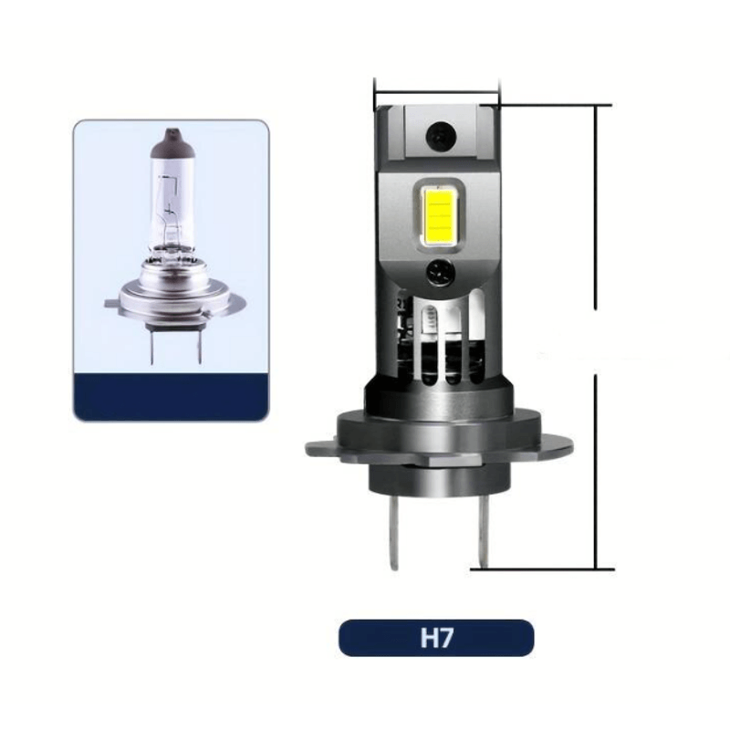 Auto si Moto - Electrice auto - Iluminare si semnalizare - Becuri auto - Set 2 becuri LED H7 cu ventilator 60W/set 12V - Infinity.ro