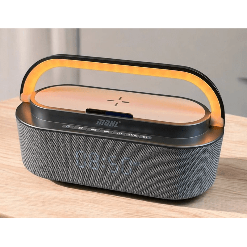 TV, Audio-Video si Foto - Portabile audio - Boxe portabile - Boxa Bluetooth MD S305 cu lumina LED incarcator wireless si ceas - Infinity.ro