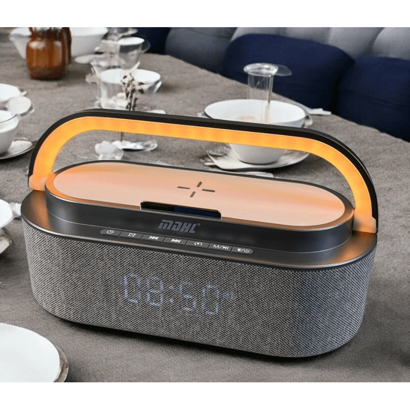 TV, Audio-Video si Foto - Portabile audio - Boxe portabile - Boxa Bluetooth MD S305 cu lumina LED incarcator wireless si ceas - Infinity.ro