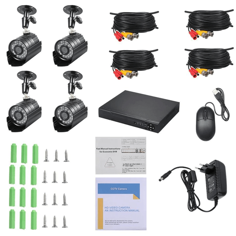 Casa si Gradina - Electrice - Smart Home - Camere de supraveghere - KIT de Supraveghere si Securitate Video CCTV 4 Camere 5G 4K HD Lentile 36mm - Infinity.ro