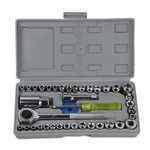 Casa si Gradina - Constructii - Scule de mana si unelte - Chei si truse chei - Trusa 40 piese tubulare capete si cheie clichet - Infinity.ro