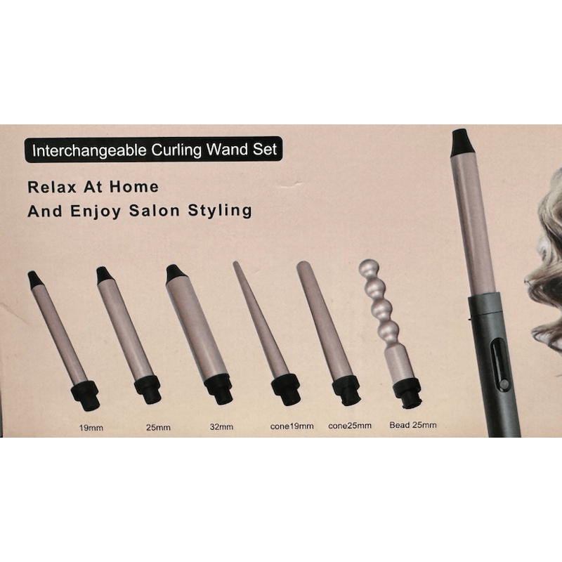 Ingrijire personala si Cosmetice - Aparate & accesorii ingrijire personala - Hair styling - Ondulatoare - Ondulator de par 7 in 1 cu 2 Trepte temperatura Potrivit pentru parul uscat si ud - Infinity.ro