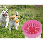 Petshop - Ingrijire si Igiena - Aparate de ingrijire - Alte aparate ingrijire animale - Pahar cu perii  MIC ROZ pentru Curatarea si Dezinfectarea Labutelor Animalelor - Infinity.ro