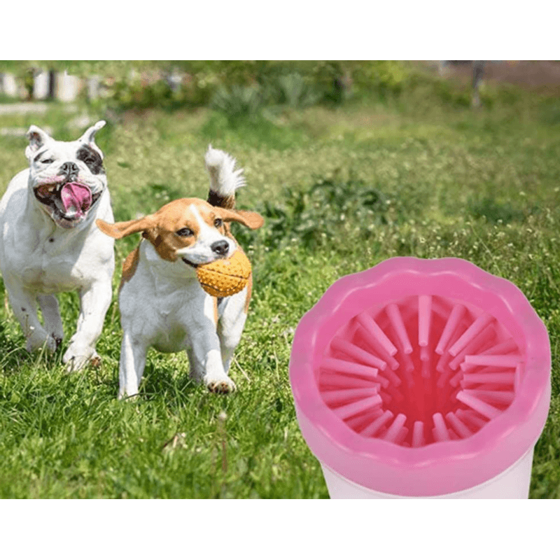 Petshop - Ingrijire si Igiena - Aparate de ingrijire - Alte aparate ingrijire animale - Pahar cu perii  MIC ROZ pentru Curatarea si Dezinfectarea Labutelor Animalelor - Infinity.ro