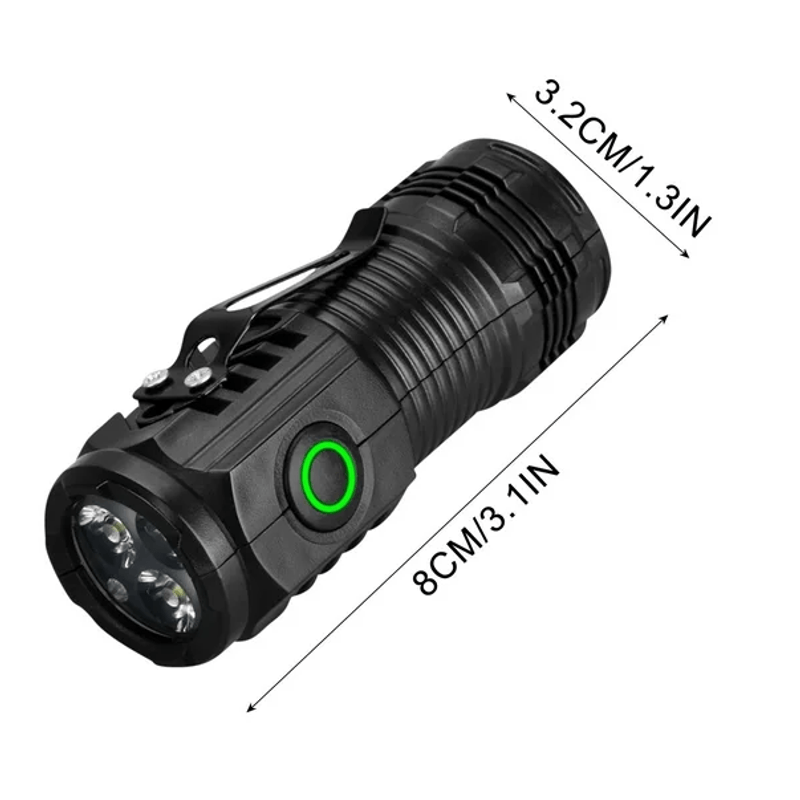 Casa si Gradina - Corpuri si surse de iluminat - Iluminat exterior - Lanterne - Mini lanterna de mana puternica cu 3 LED - Infinity.ro