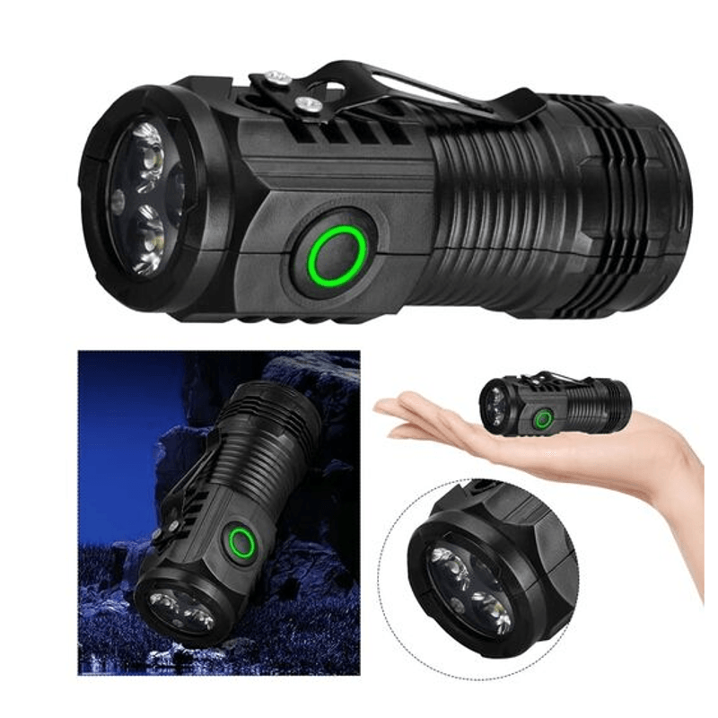 Casa si Gradina - Corpuri si surse de iluminat - Iluminat exterior - Lanterne - Mini lanterna de mana puternica cu 3 LED - Infinity.ro