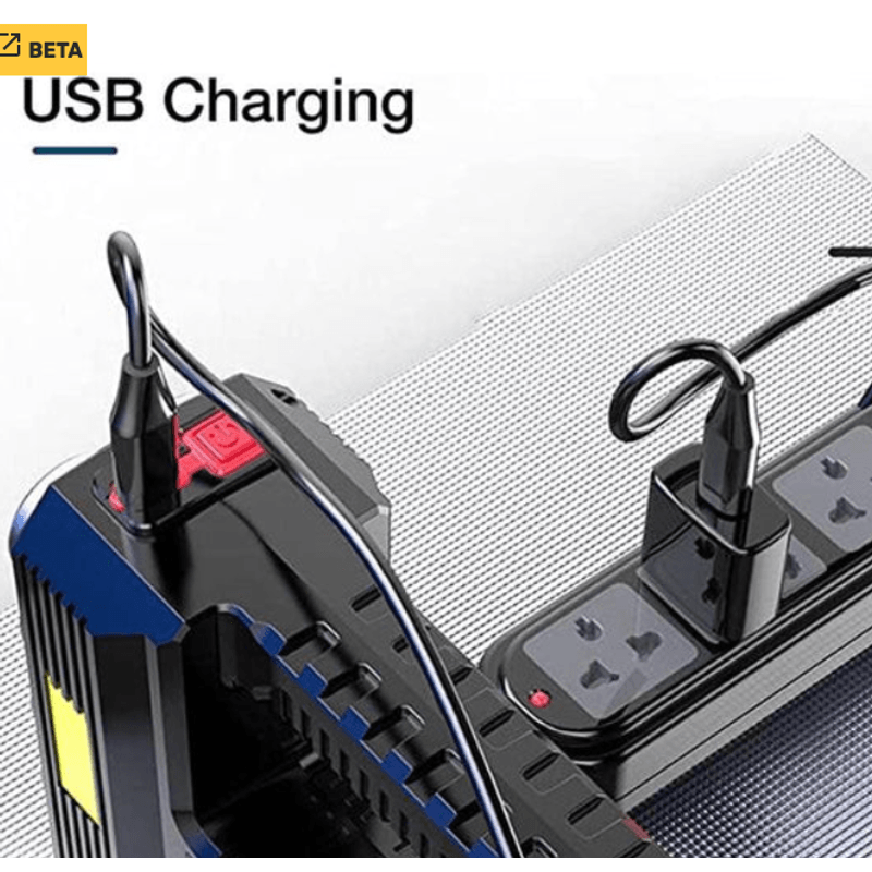 Casa si Gradina - Corpuri si surse de iluminat - Iluminat exterior - Lanterne - Lanterna de mana 8 LED+COB cu incarcare solara si USB Q SD623 - Infinity.ro