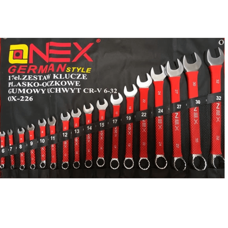 Casa si Gradina - Constructii - Scule de mana si unelte - Chei si truse chei - Husa 17 Chei Combinate OX-266 cu Protectie, 6-32 mm - Infinity.ro