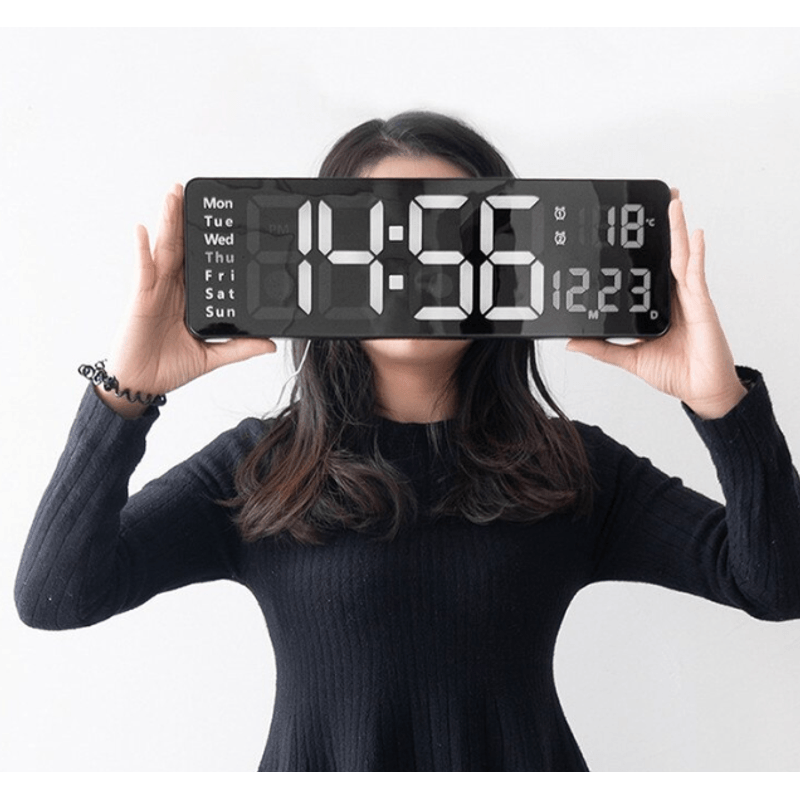 Casa si Gradina - Decoratiuni - Ceasuri - Ceas Digital de Perete RD AB6626 afisaj ALB Functie de Termometru Calendar Temporizator Alarma Dubla - Infinity.ro