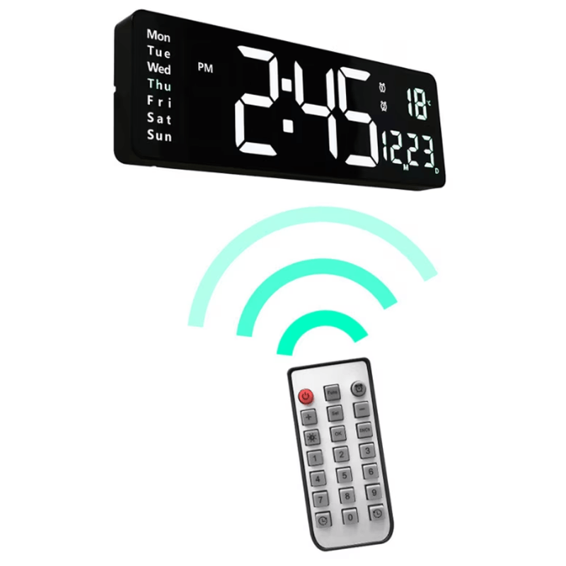 Casa si Gradina - Decoratiuni - Ceasuri - Ceas Digital de Perete RD AB6626 afisaj ALB Functie de Termometru Calendar Temporizator Alarma Dubla - Infinity.ro