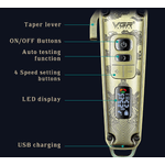Ingrijire personala si Cosmetice - Aparate & accesorii ingrijire personala - Aparate de ras si tuns - Aparate de tuns - Aparat de tuns cu carcasa metalica premium VGR V 005 Afisaj LED - Infinity.ro
