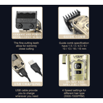 Ingrijire personala si Cosmetice - Aparate & accesorii ingrijire personala - Aparate de ras si tuns - Aparate de tuns - Aparat de tuns cu carcasa metalica premium VGR V 005 Afisaj LED - Infinity.ro