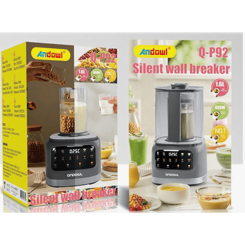 Electronice si Electrocasnice - Electrocasnice bucatarie - Mixere, tocatoare & roboti de bucatarie - Blendere si mini tocatoare - Blender electric multifunctional 1.6L 800W Andowl Q P92 Gri - Infinity.ro
