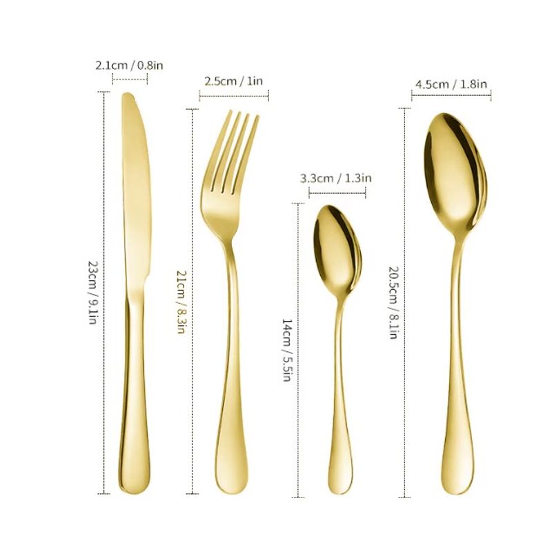 Casa si Gradina - Bucatarie si vesela - Vesela si tacamuri - Tacamuri si seturi - Set 24 piese tacamuri AURII cu suport otel inoxidabil - Infinity.ro