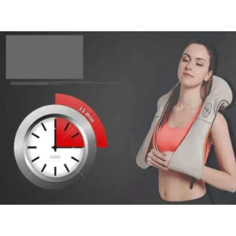 Ingrijire personala si Cosmetice - Sanatate si wellness - Articole wellness - Aparate si dispozitive de masaj - Aparat de Masaj Gat Umeri Spate Cervical Lombar Role 3D Infrarosu 24W Bej - Infinity.ro