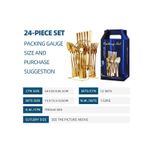 Casa si Gradina - Bucatarie si vesela - Vesela si tacamuri - Tacamuri si seturi - Set 24 piese tacamuri AURII cu suport otel inoxidabil - Infinity.ro