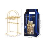 Casa si Gradina - Bucatarie si vesela - Vesela si tacamuri - Tacamuri si seturi - Set 24 piese tacamuri AURII cu suport otel inoxidabil - Infinity.ro