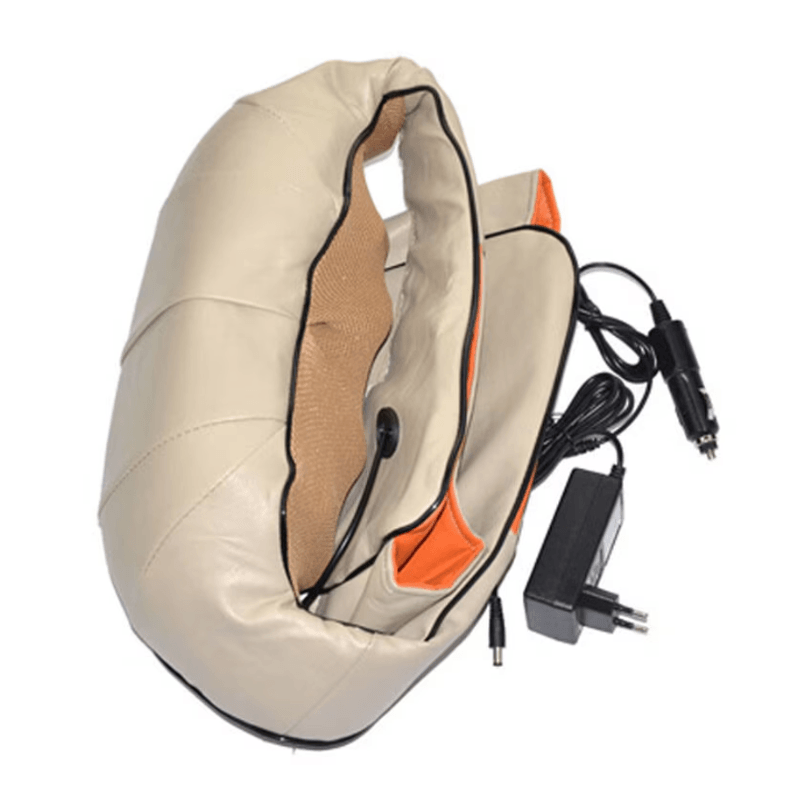 Ingrijire personala si Cosmetice - Sanatate si wellness - Articole wellness - Aparate si dispozitive de masaj - Aparat de Masaj Gat Umeri Spate Cervical Lombar Role 3D Infrarosu 24W Bej - Infinity.ro